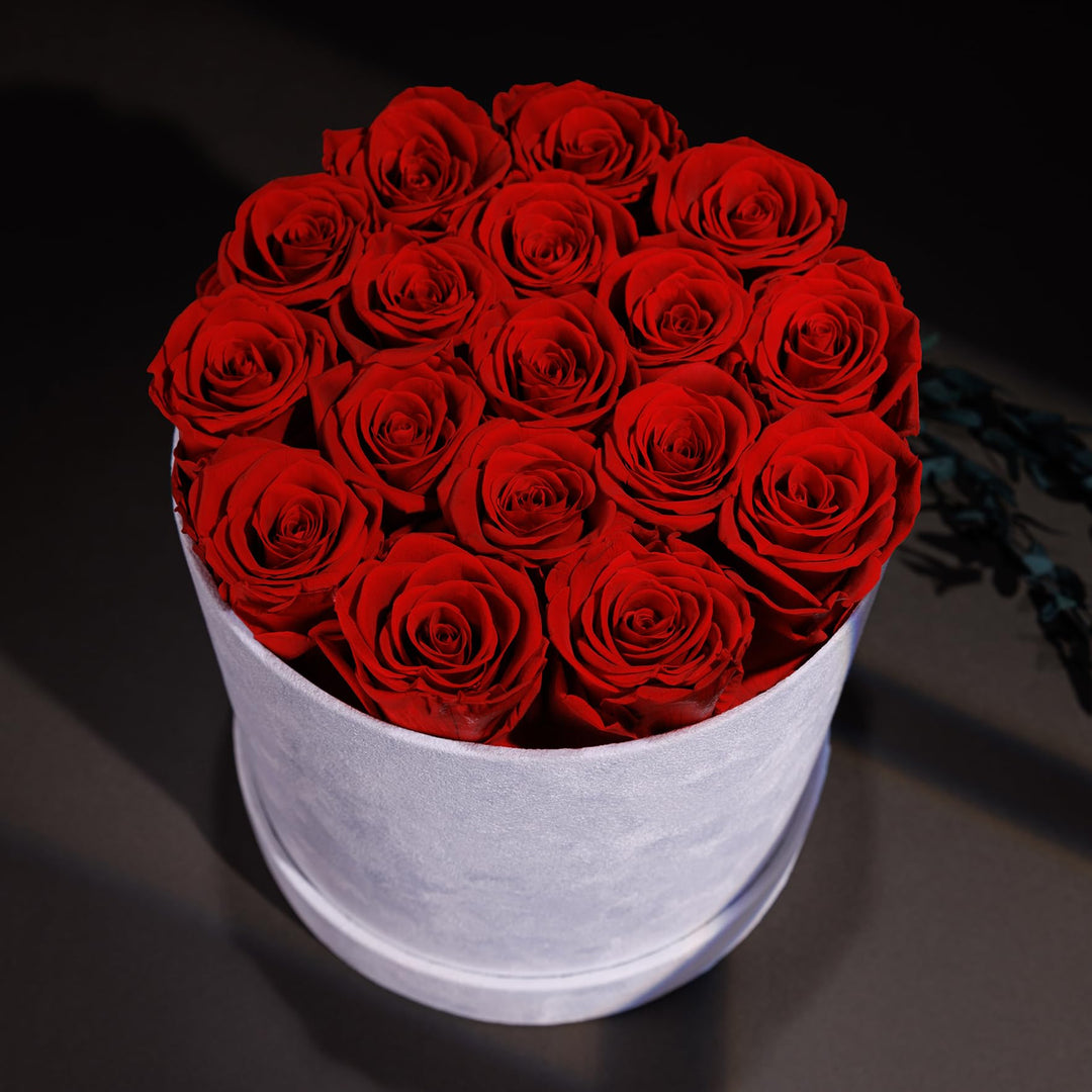 Prifroti Forever Preserved Roses, Red, 17 Count