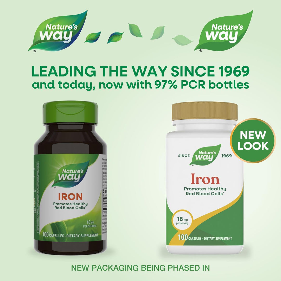 Nature's Way Iron, 18 mg, 100 Count