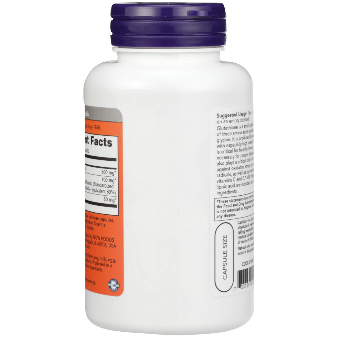 NOW Glutathione 500 mg, 60 Count