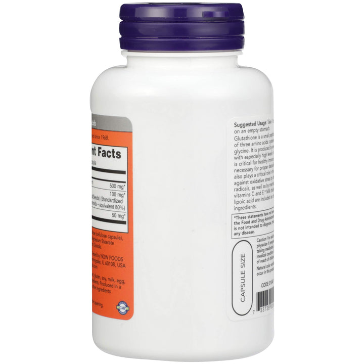 NOW Glutathione 500 mg, 60 Count