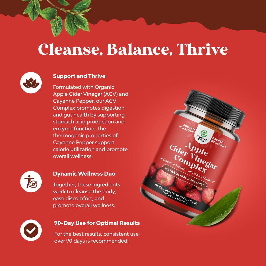Apple Cider Vinegar Capsules, 180 Count
