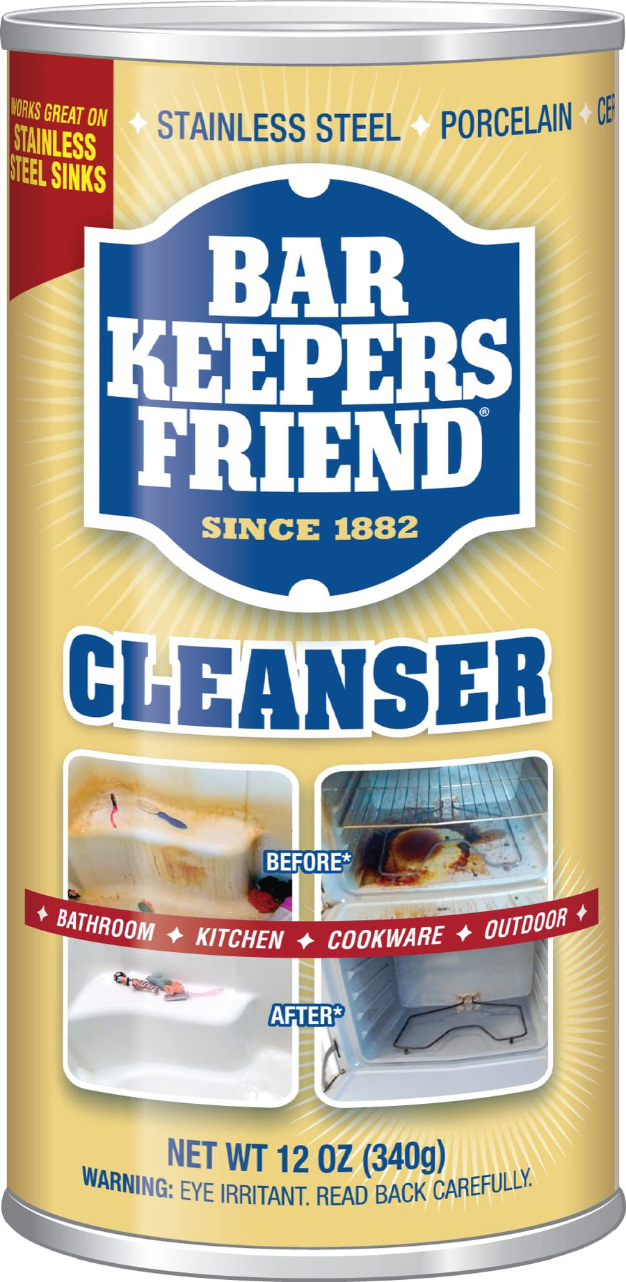 Bar Keepers Friend Cleanser And Powder, 12 oz