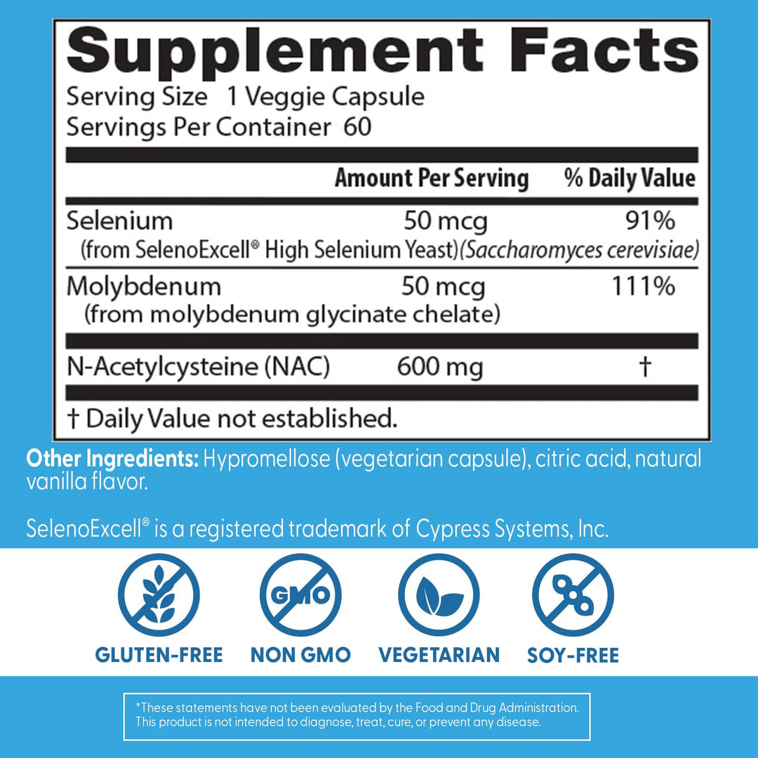 Doctor's BEST NAC Detox Regulators, 60 Count