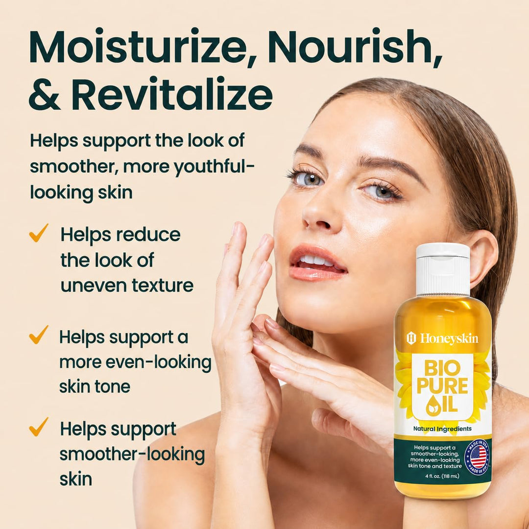 Honeyskin Bio Pure Skincare Oil, 4 oz