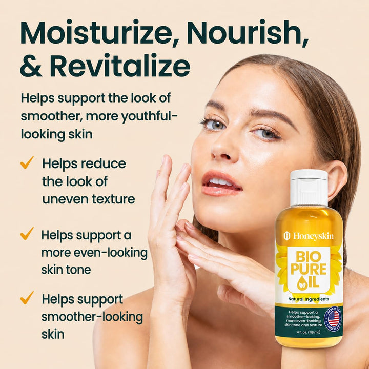Honeyskin Bio Pure Skincare Oil, 4 oz