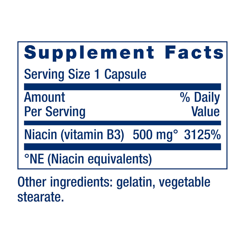Life Extension Vitamin B3 Niacin, 100 Count
