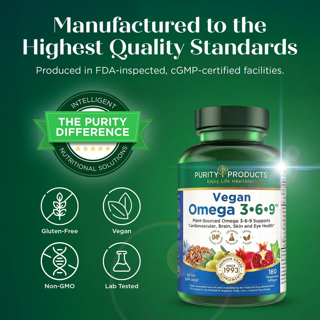 Purity Products Omega 3-6-9, 5 in 1 Vegan Formula