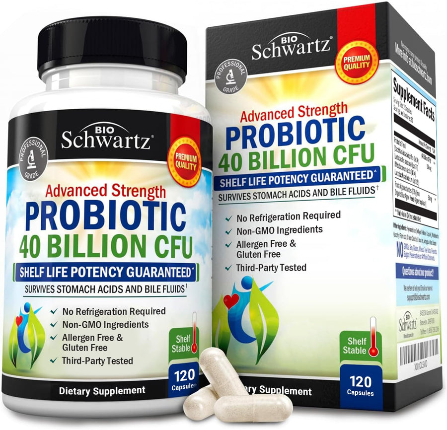 BioSchwartz Probiotic 40 Billion CFU, 120 Count