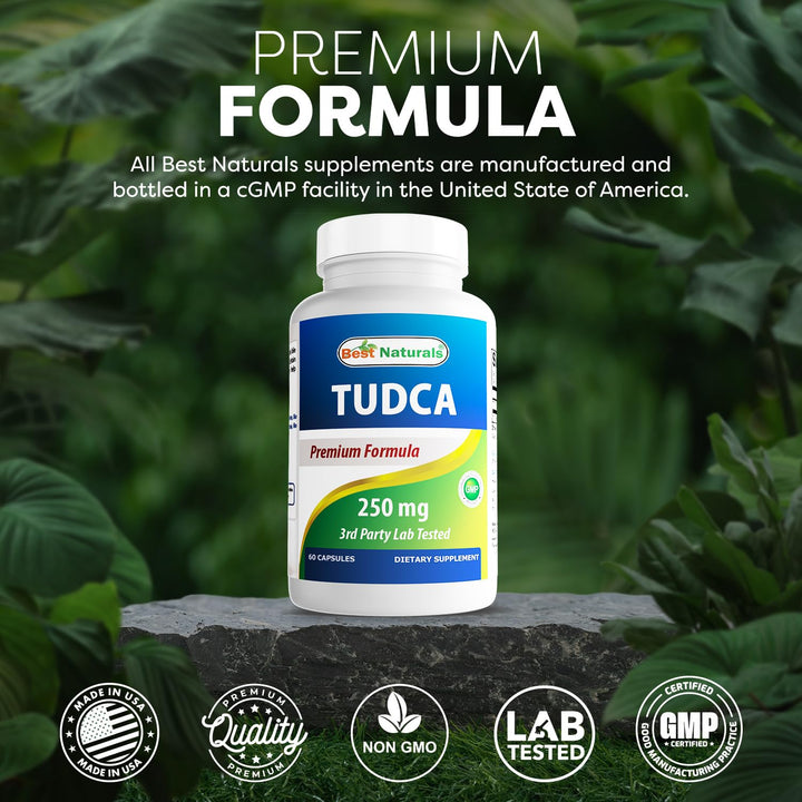 Best Naturals TUDCA Tauroursodeoxycholic Acid, 250 mg, 60 Count
