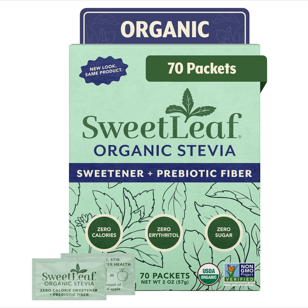 SweetLeaf Stevia Sweetener, Organic, 70 Count