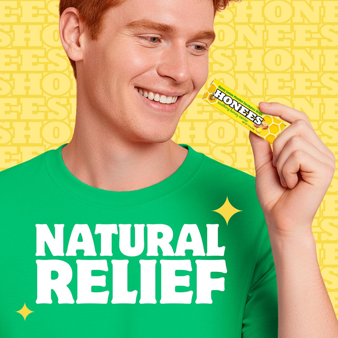 Honees Menthol Lemon Cough Drops, 9 Count