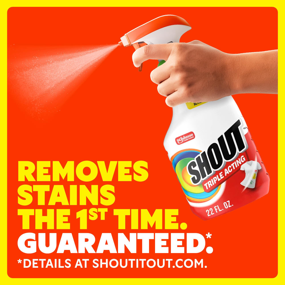 Shout Triple-Acting Laundry Stain Remover Spray, 22 oz