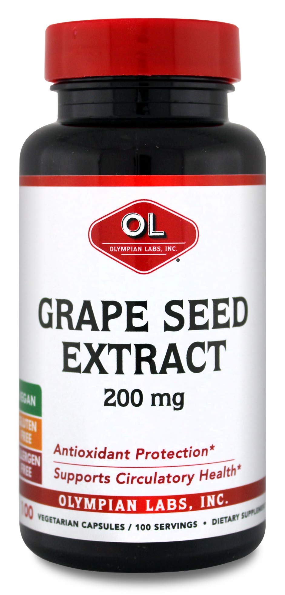Olympian Labs Grape Seed Extra Strength, 200 mg, 100 Count