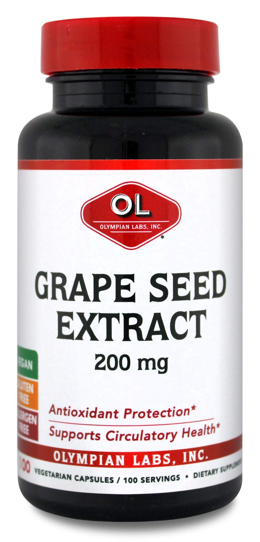 Olympian Labs Grape Seed Extra Strength, 200 mg, 100 Count