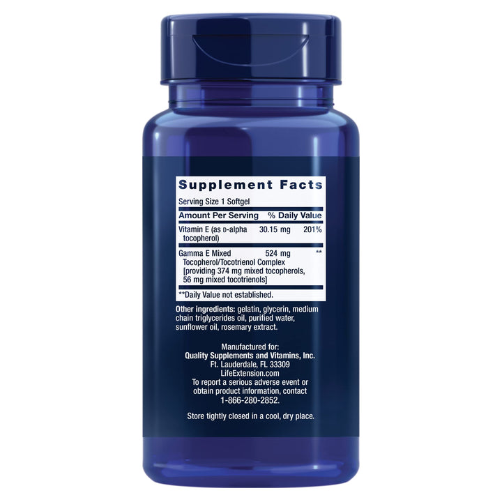 Life Extension Gamma E Mixed Tocopherols & Tocotrienols, 60 Count