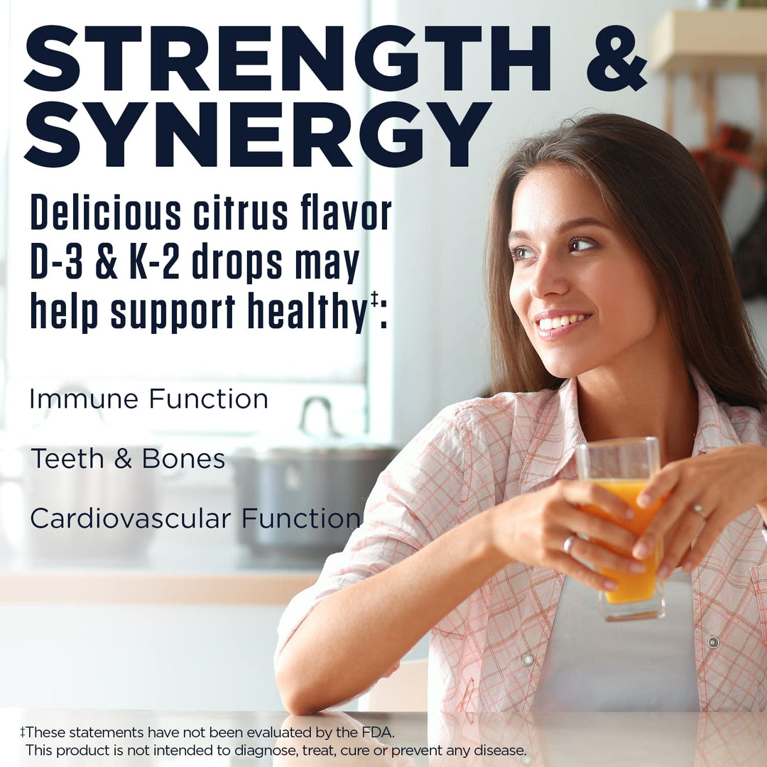 KAL D3 K2 DropIns Liquid, Natural Citrus Flavor, 2 fl oz
