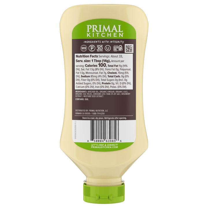 Primal Kitchen Squeeze Mayonnaise with Avocado Oil, 6 Count