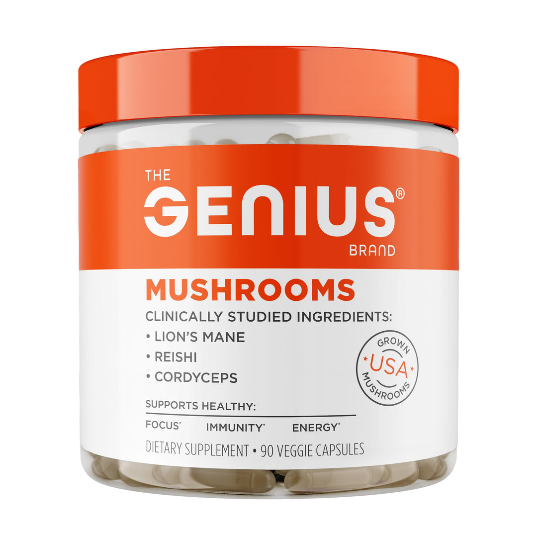 The Genius Brand Mushroom Supplement, 90 Count