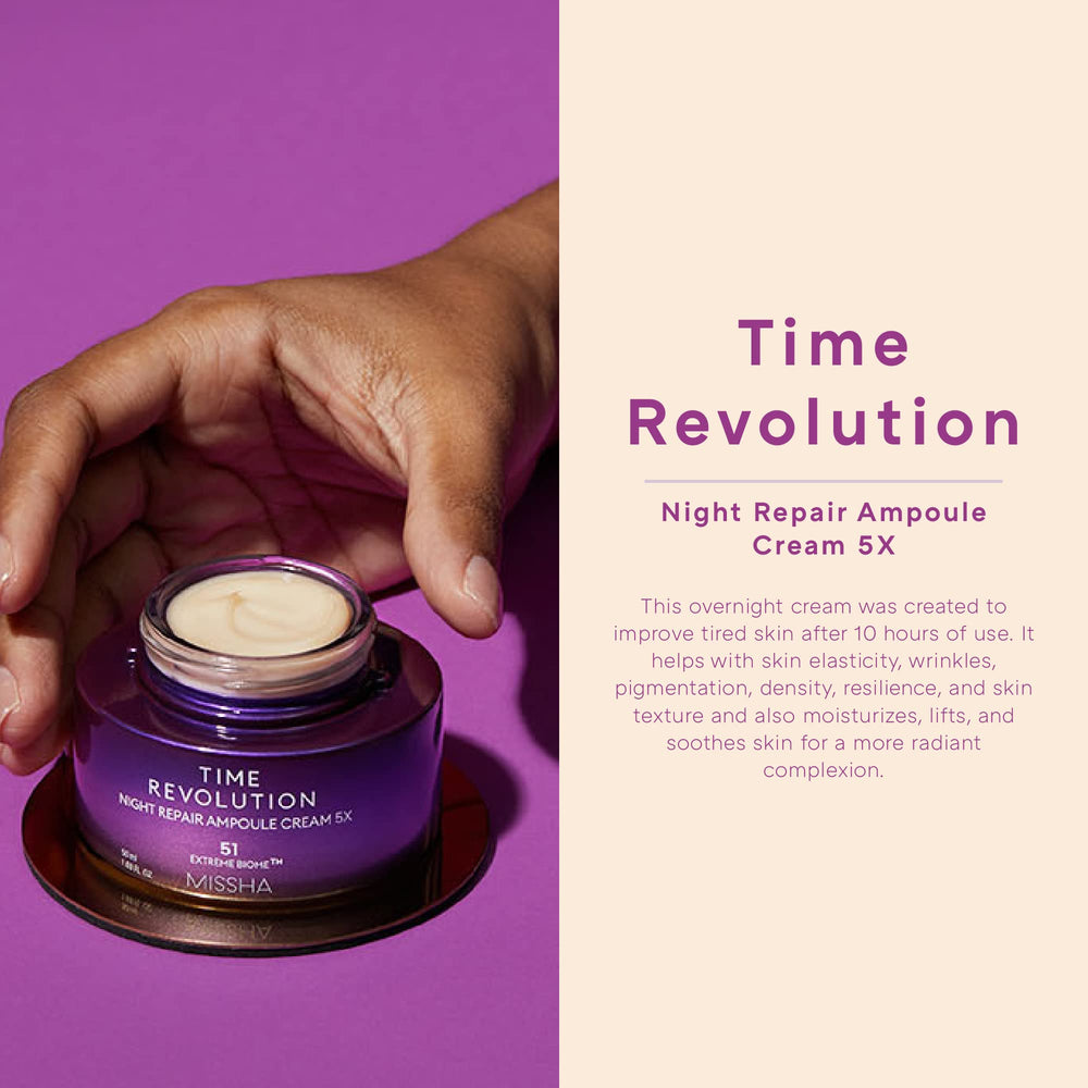 Missha Time Revolution Night Repair Ampoule Cream, 5X, 1.69 fl oz