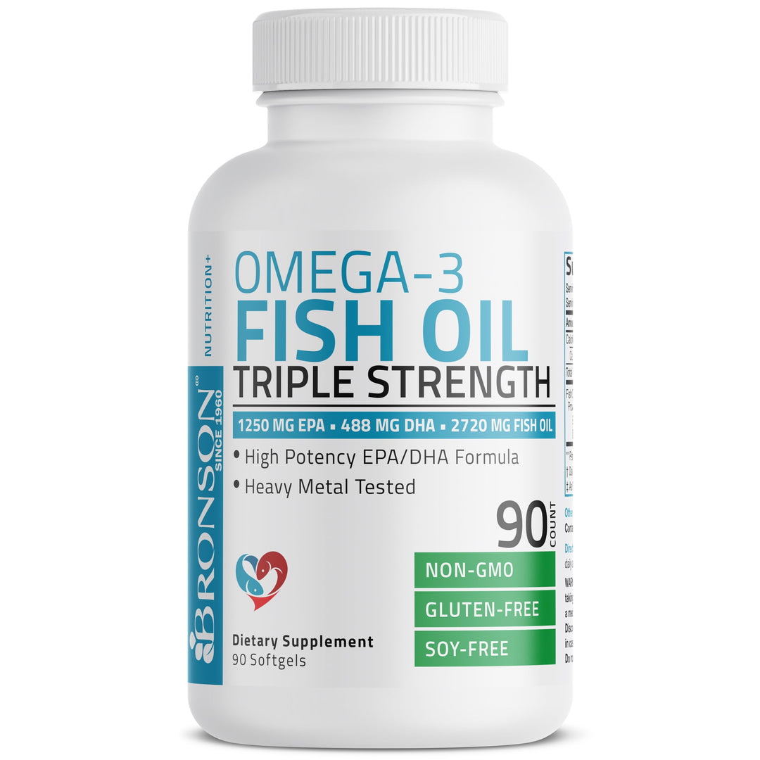 Bronson Omega-3 Fish Oil, Triple Strength, 90 Count
