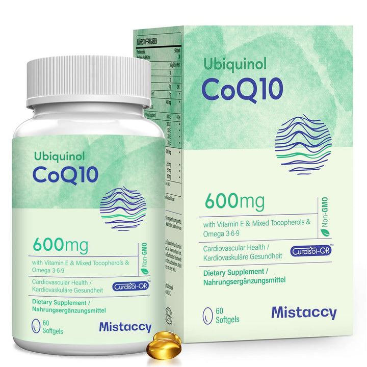 Mistaccy CoQ10 Softgels, 600 mg, 60 Count