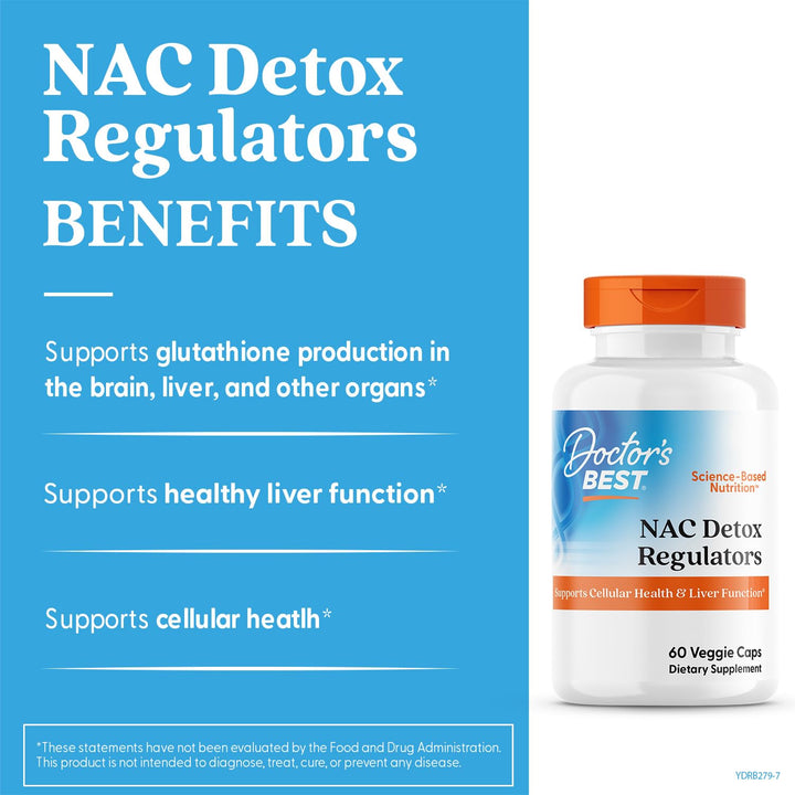 Doctor's BEST NAC Detox Regulators, 60 Count