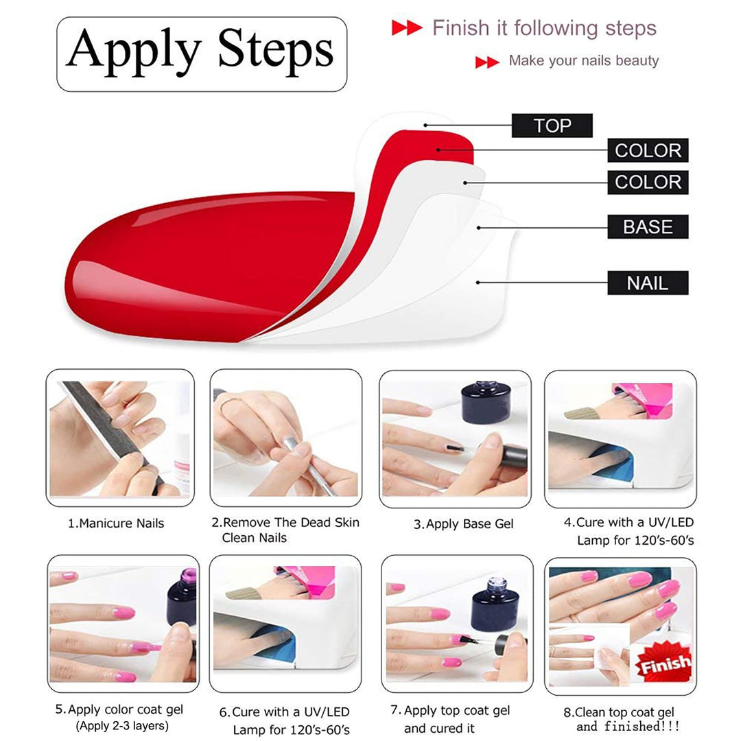 Vishine Gel Nail Polish Set, Nude Maroon, 6 Count, 8 ml