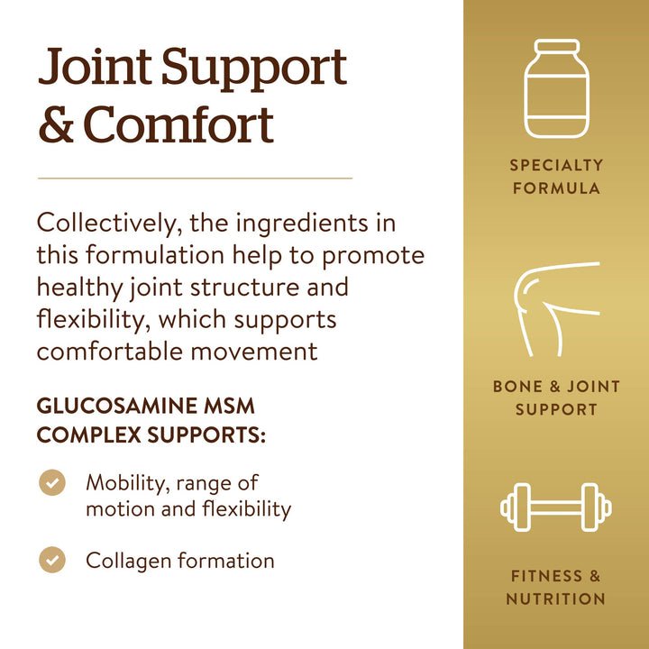 Solgar Glucosamine MSM Complex, 120 Count