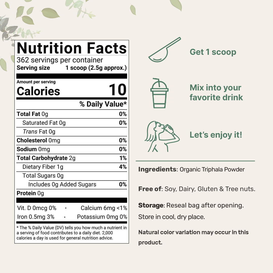 Micro Ingredients Triphala Powder, Organic, 8 oz