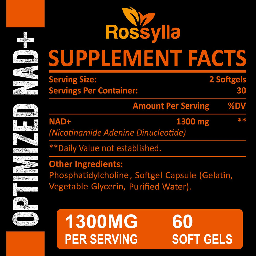 Rhameph Liposomal NAD+ Supplement, 1300 mg, 60 Count