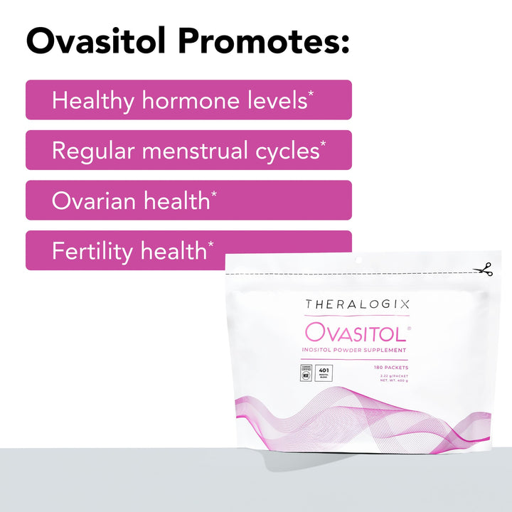 Theralogix Ovasitol Inositol Powder Packets, 180 Count