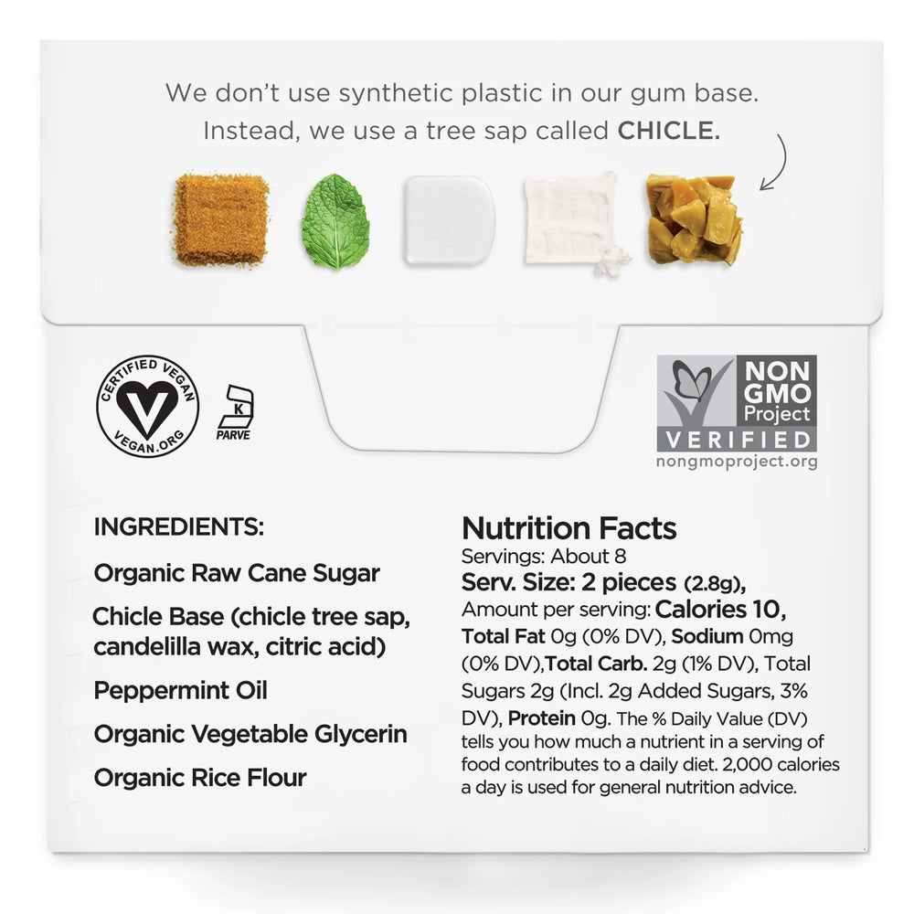 Simply Gum Gum, Natural Peppermint, 15 Count