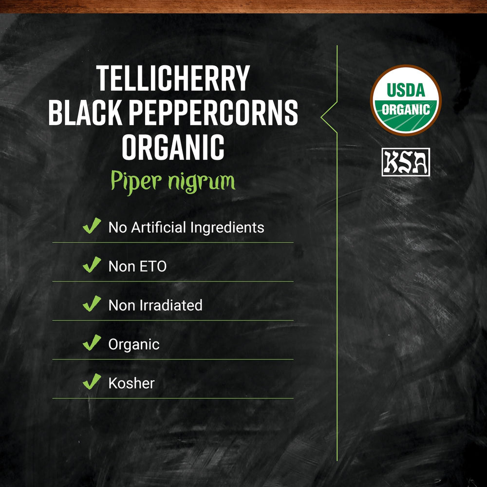 Frontier Co-op Black Peppercorns Whole, Tellicherry, 1 lb