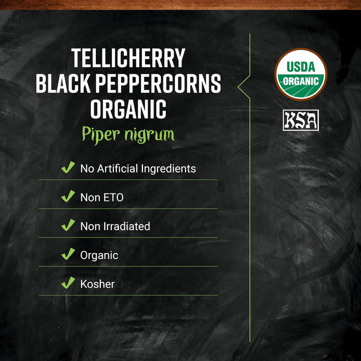 Frontier Co-op Black Peppercorns Whole, Tellicherry, 1 lb