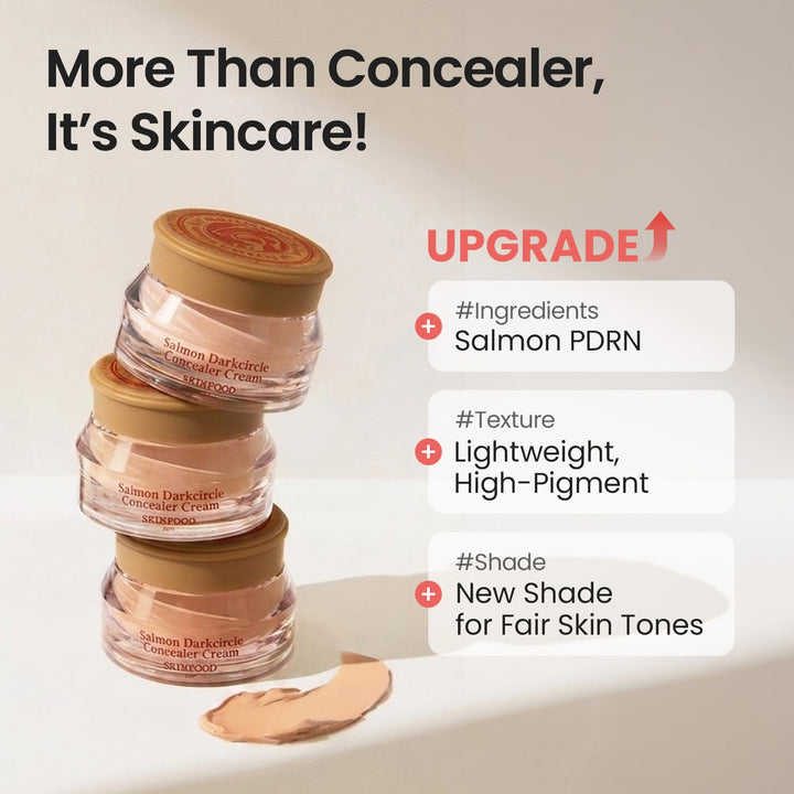 SKIN FOOD Salmon PDRN Dark Circle Concealer Cream, 2 Beige, 10 g