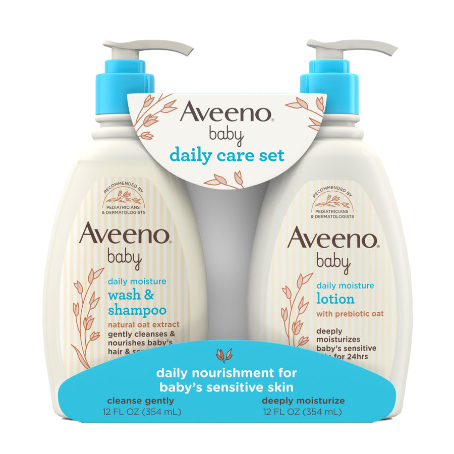 Aveeno Baby Gentle Moisturizing Daily Care Set, 2 Count