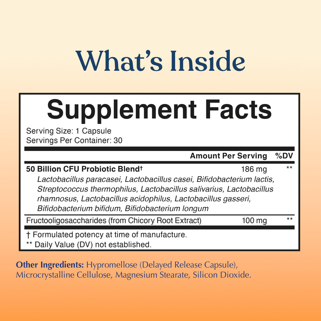 LoveBug Probiotics Maximum Strength Supplement, 50 Billion CFU