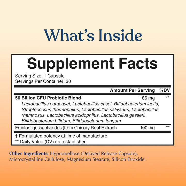 LoveBug Probiotics Maximum Strength Supplement, 50 Billion CFU
