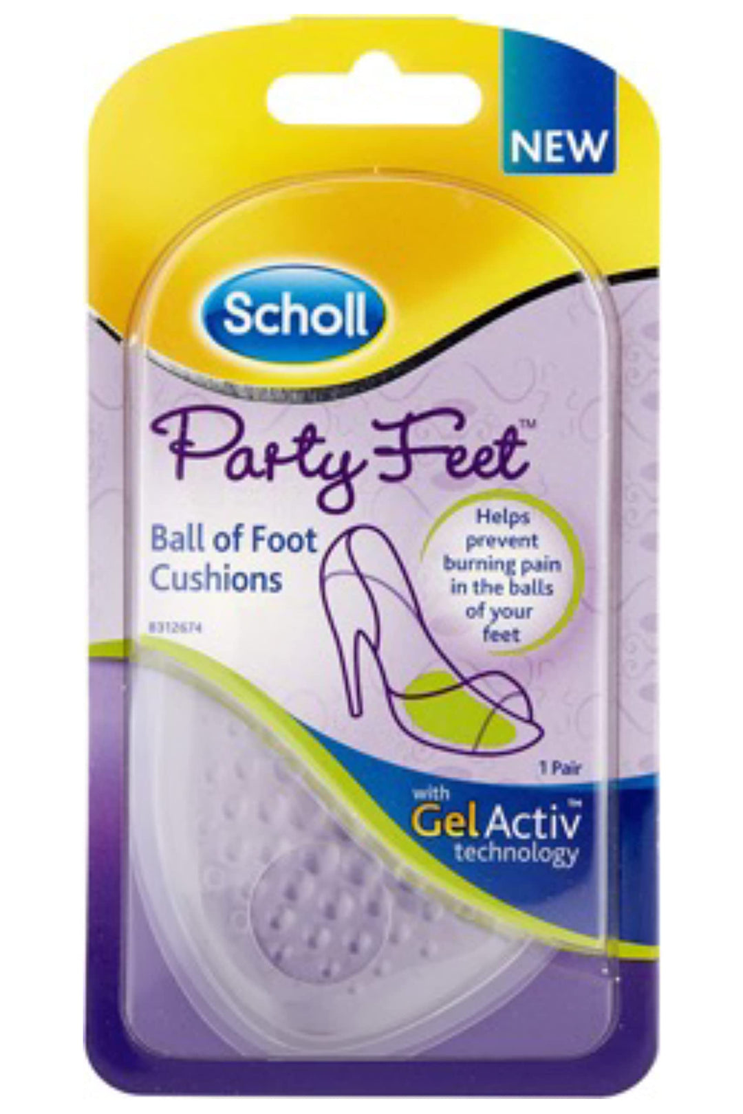 Dr. Scholl's Party Feet Ball of Foot Gel Cushions, 1 Pair