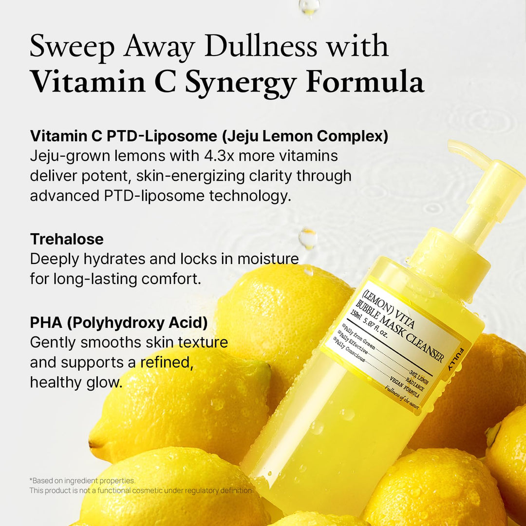 FULLY Lemon Vita Bubble Mask Cleanser, 5.07 fl oz