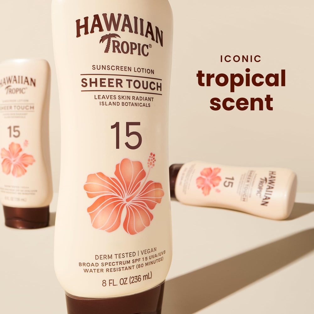 Hawaiian Tropic Sheer Touch Sunscreen Lotion, SPF 15, 8 oz