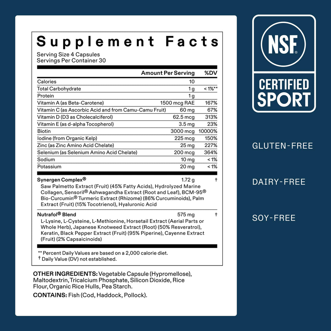 Nutrafol Men's Hair Growth Supplements, 1 Month Supply