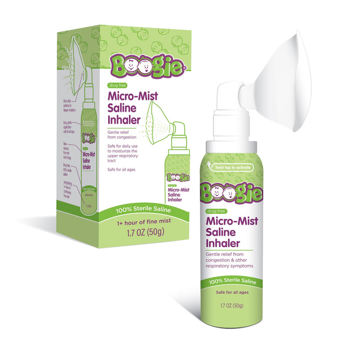Boogie Micro-Mist Saline Inhaler, Unscented, 1.7 oz