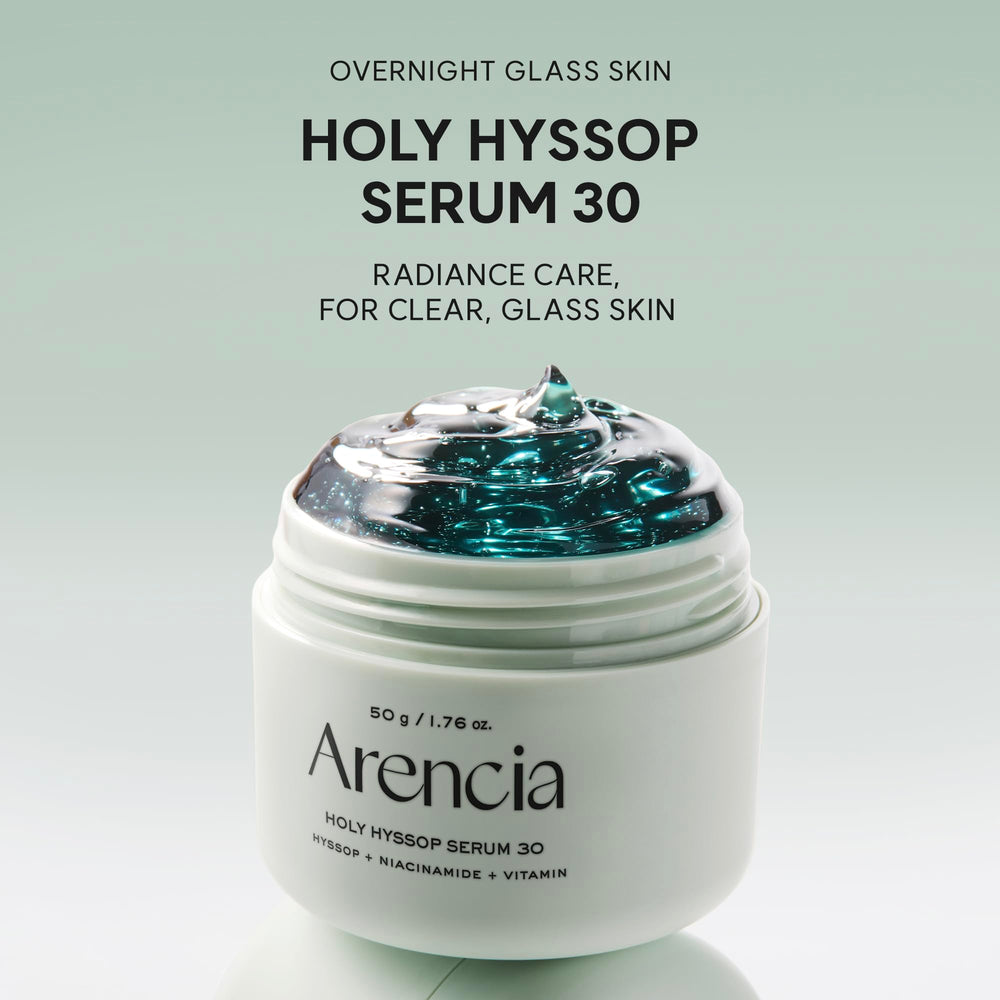 ARENCIA Glow Hyssop Overnight Face Mask Serum, 30% Vitamin A C E, 10% Niacinamide, Peptides