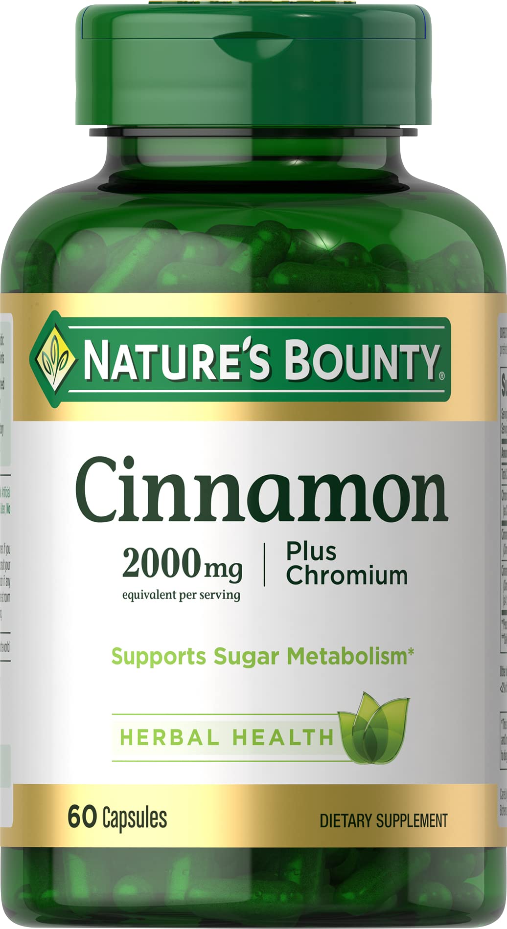 Nature's Bounty Cinnamon Plus Chromium, 60 Count
