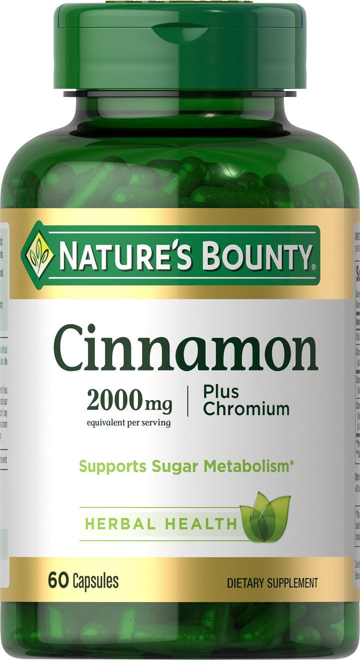 Nature's Bounty Cinnamon Plus Chromium, 60 Count