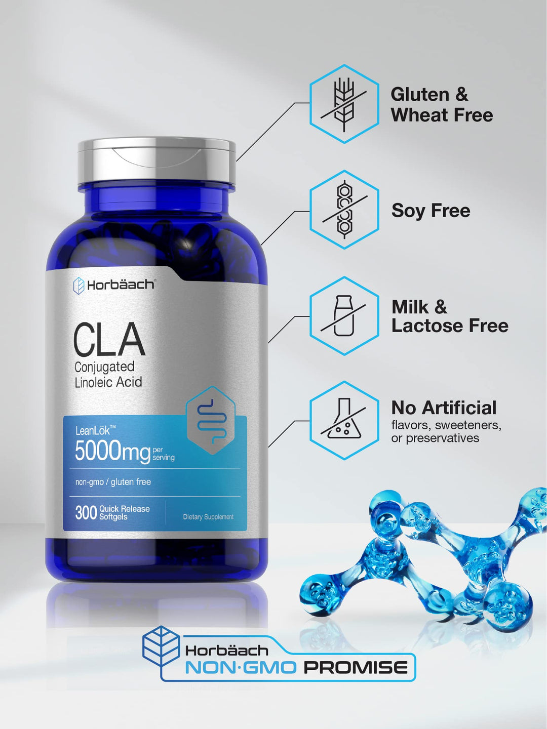 Horbäach CLA Supplement, 300 Count