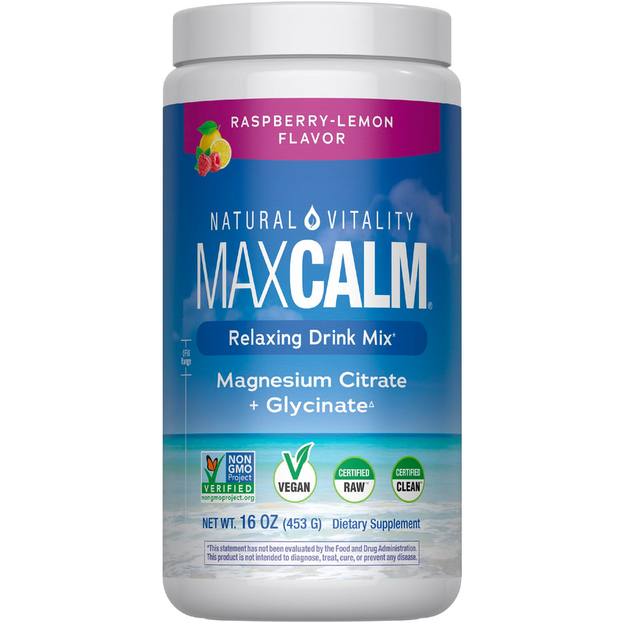 Natural Vitality Natural Calm Anti-Stress Drink, Organic Raspberry-Lemon, 16 oz