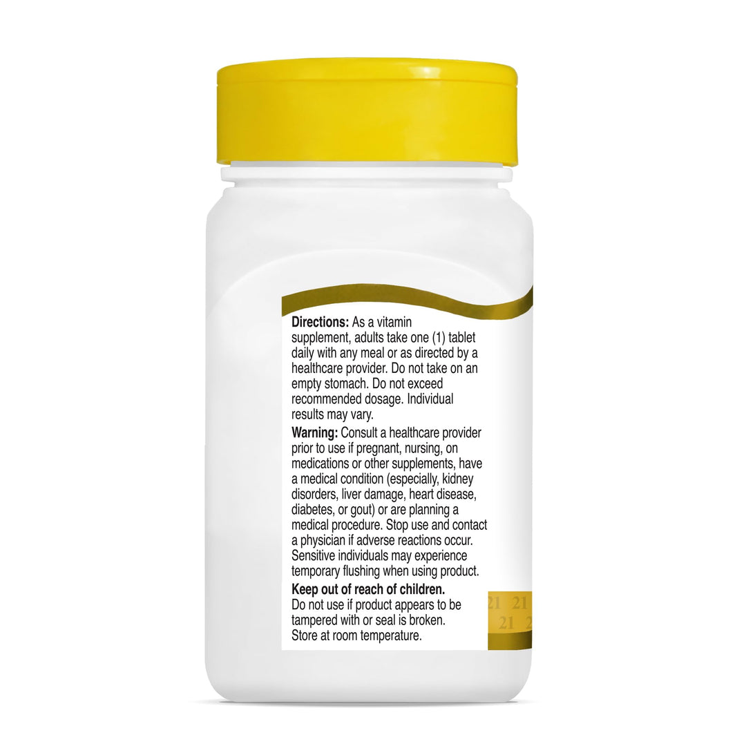 21st Century Niacin Vitamin B3 Prolonged Release, 500 mg, 100 Count