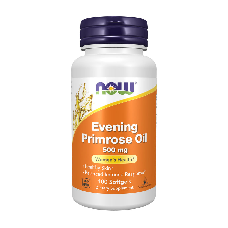 NOW Evening Primrose Oil 500 mg Softgels, 100 Count